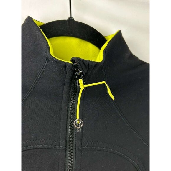 Lululemon Women's Size 4 Zip-Up Jacket Black Pow Stripe Split Pea Luon - Picture 9 of 13